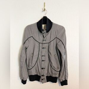 Vintage Diesel Y2K houndstooth Bomber Jacket in black and white XS